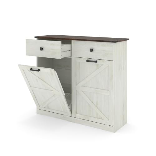 Tilt Out Trash Can Cabinet with Drawer Q7977