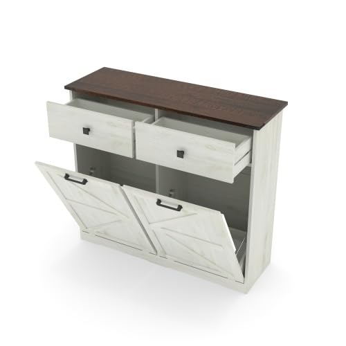 Tilt Out Trash Can Cabinet with Drawer Q7977