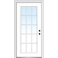 Steel Primed Left-Hand Inswing Full Lite Single Prehung Front Door 36" x 80" F69906