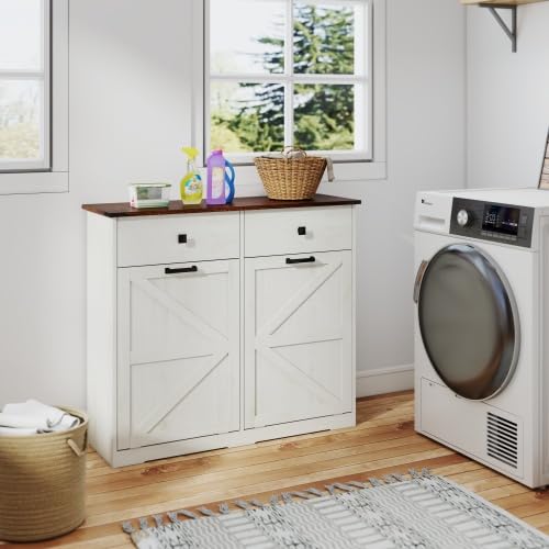 Tilt Out Trash Can Cabinet with Drawer Q7977