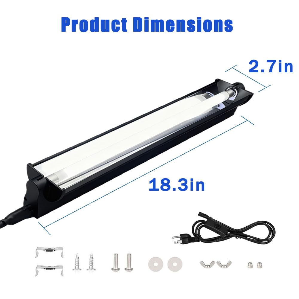 15W T8 UVB 10.0 Reptile Light Fixture Combo Kit D378