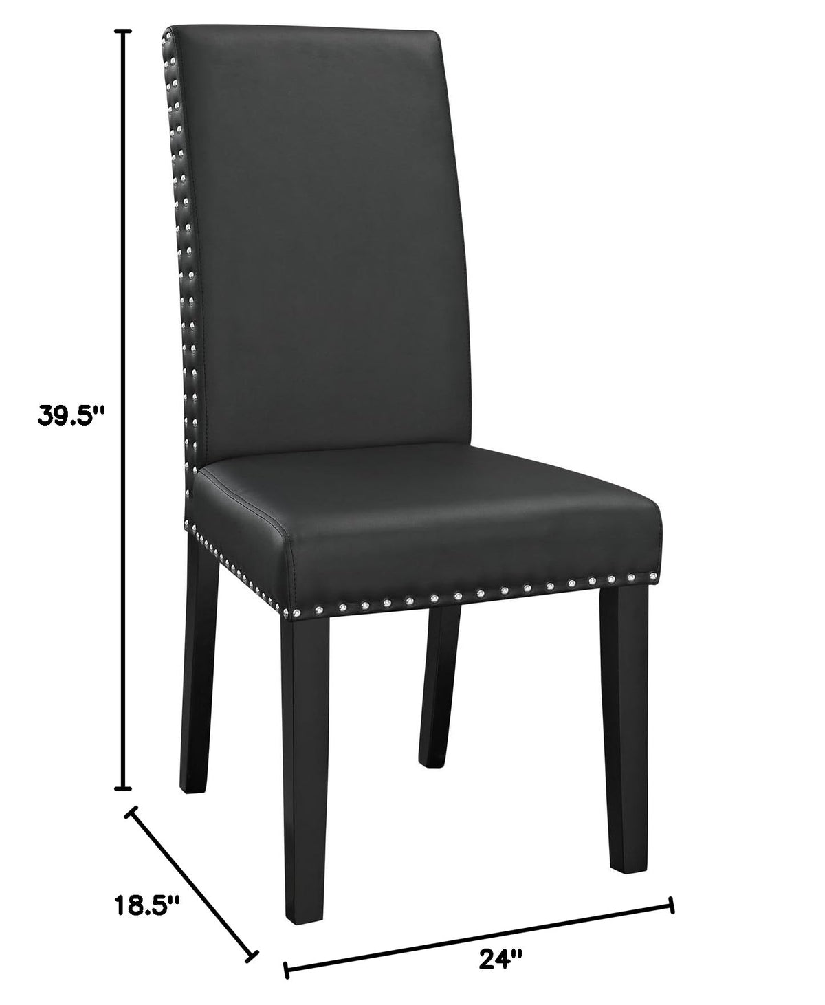 Black Faux Leather Dining Chair F842712