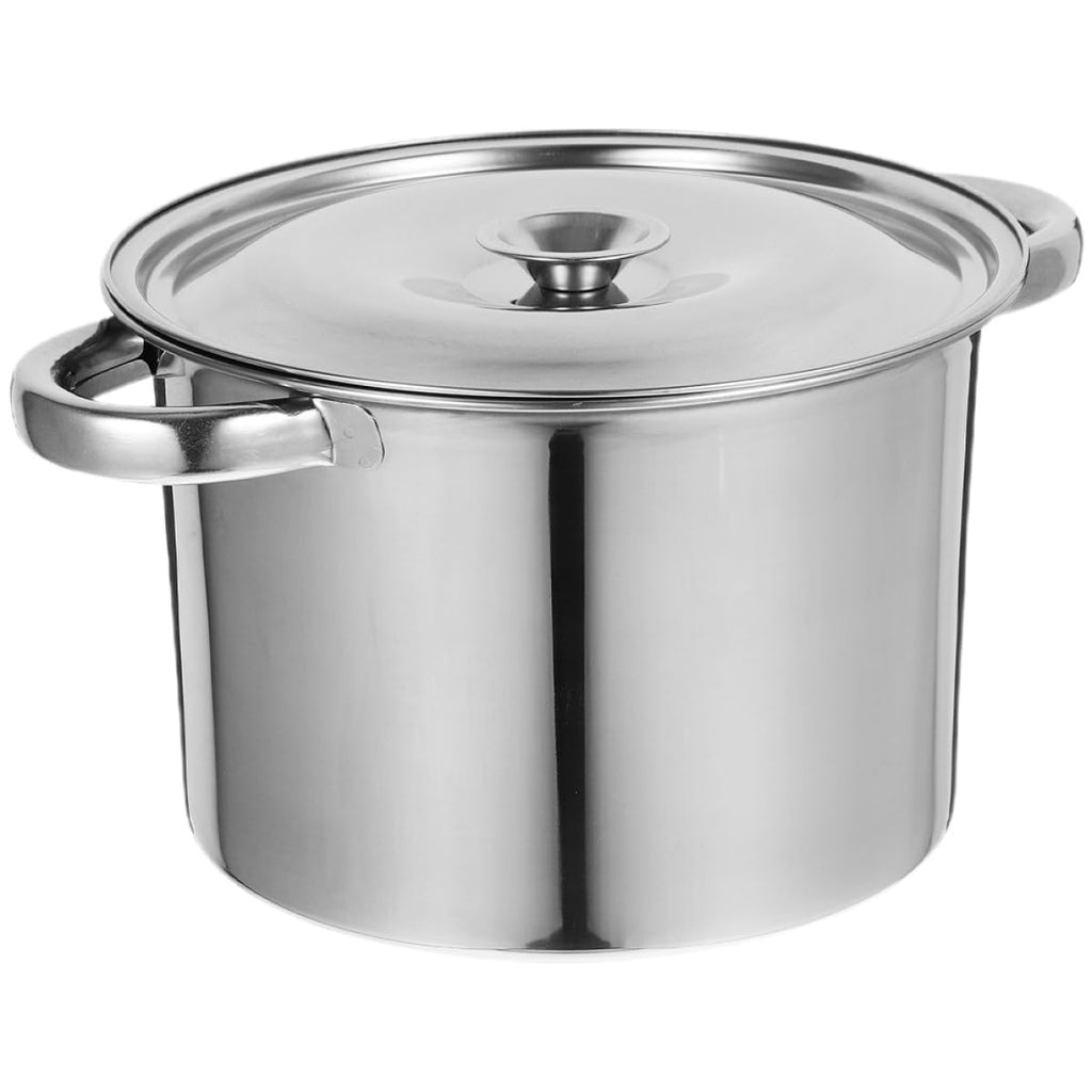 Stainless Steel Double Handle Soup Pot with Lid A375727