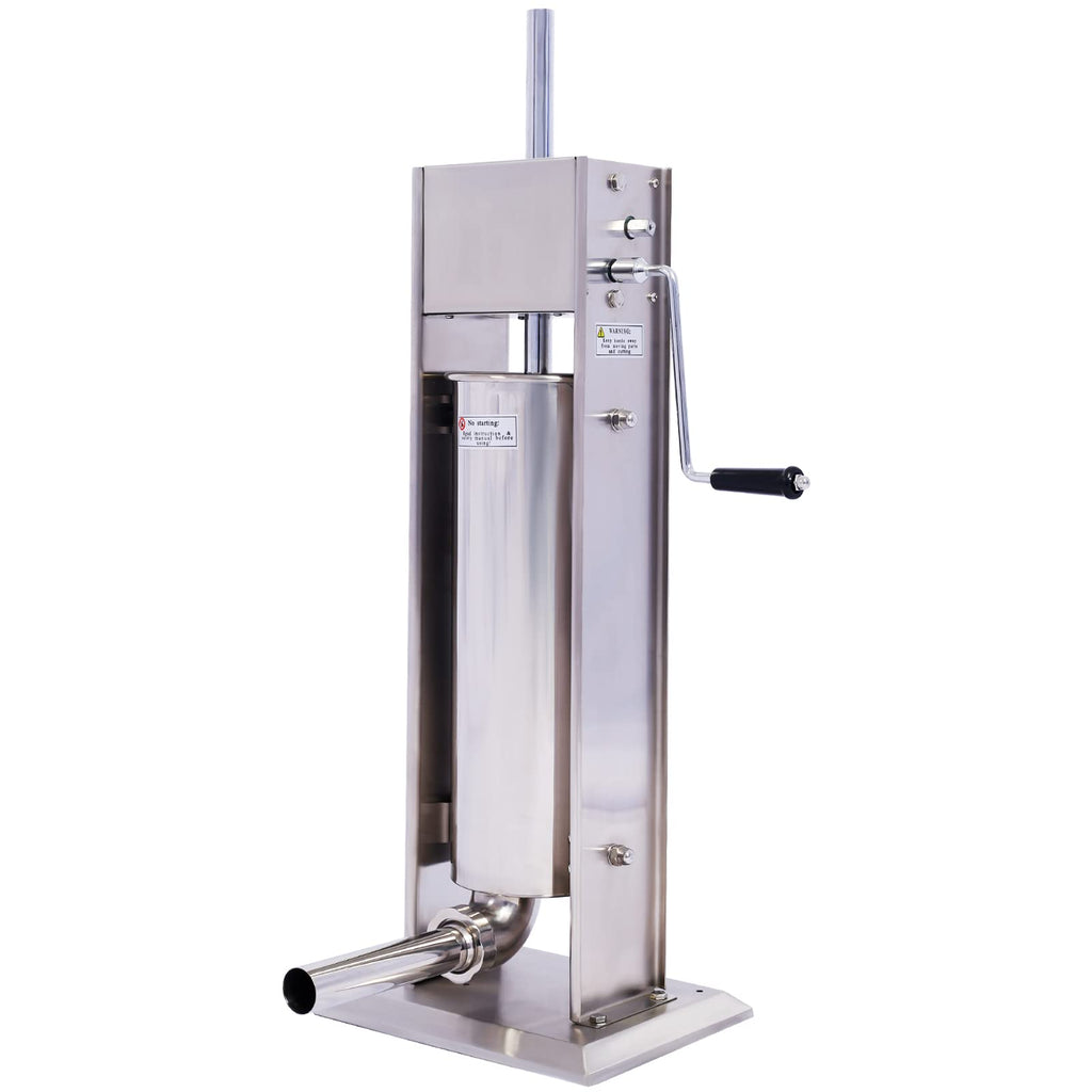 15LB Stainless Steel Vertical Sausage Stuffer with 4 Nozzles D501216