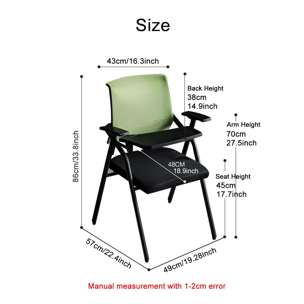 Folding Ergonomic Mesh Office Chair with Armrest V204182