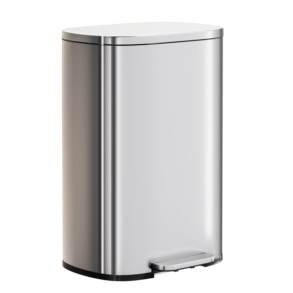 13G Steel Trash Can with Lid L72572