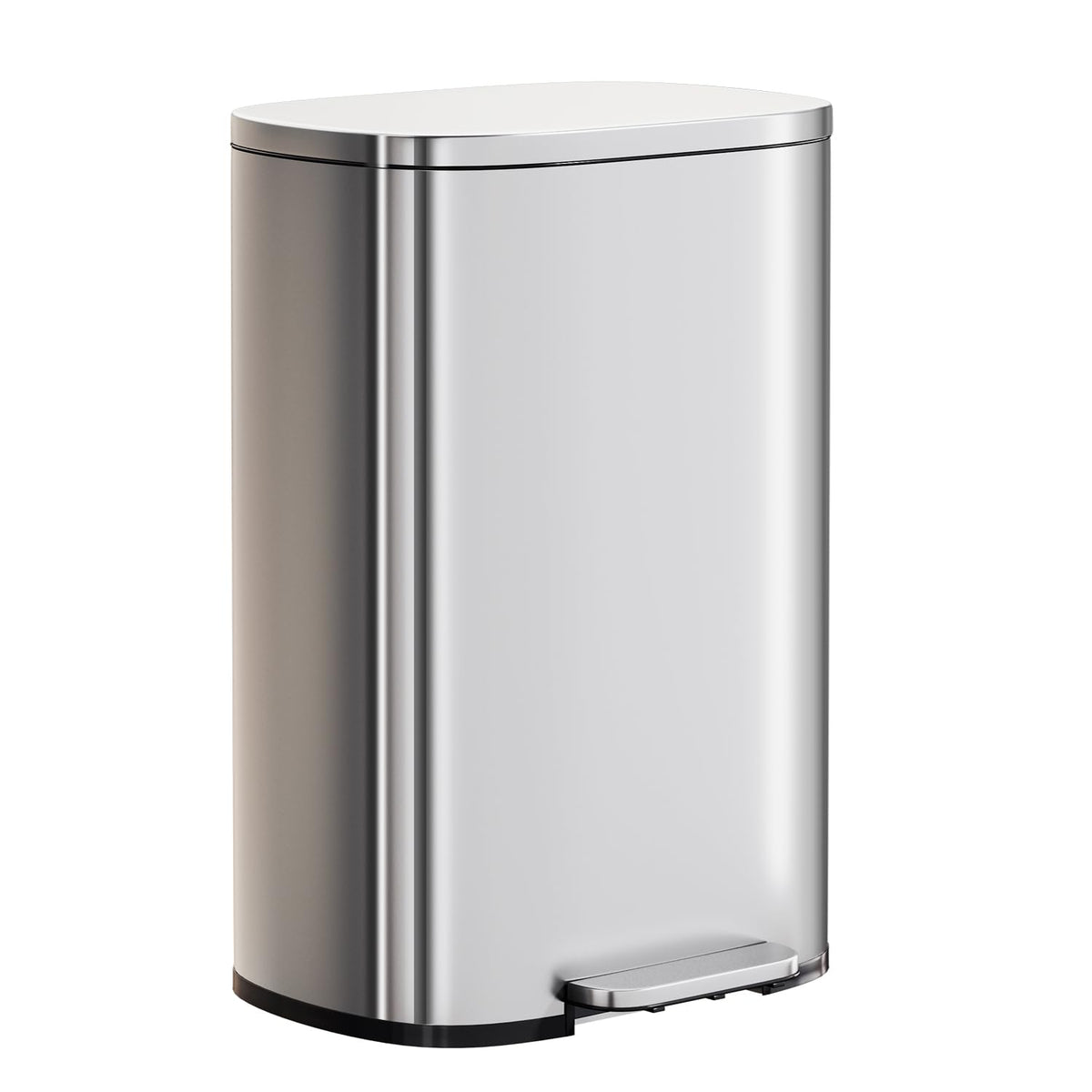 13G Steel Trash Can with Lid L72572