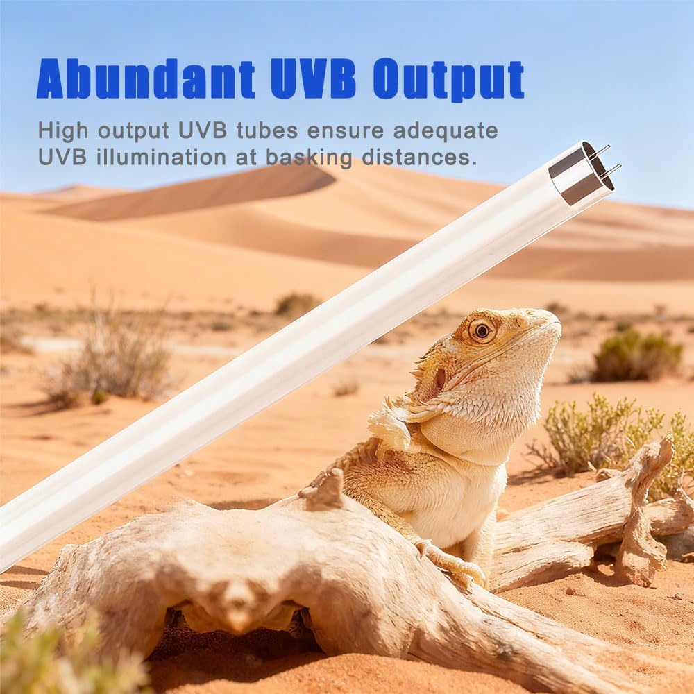 15W T8 UVB 10.0 Reptile Light Fixture Combo Kit D378