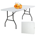 6FT White Portable Plastic Folding Table D253