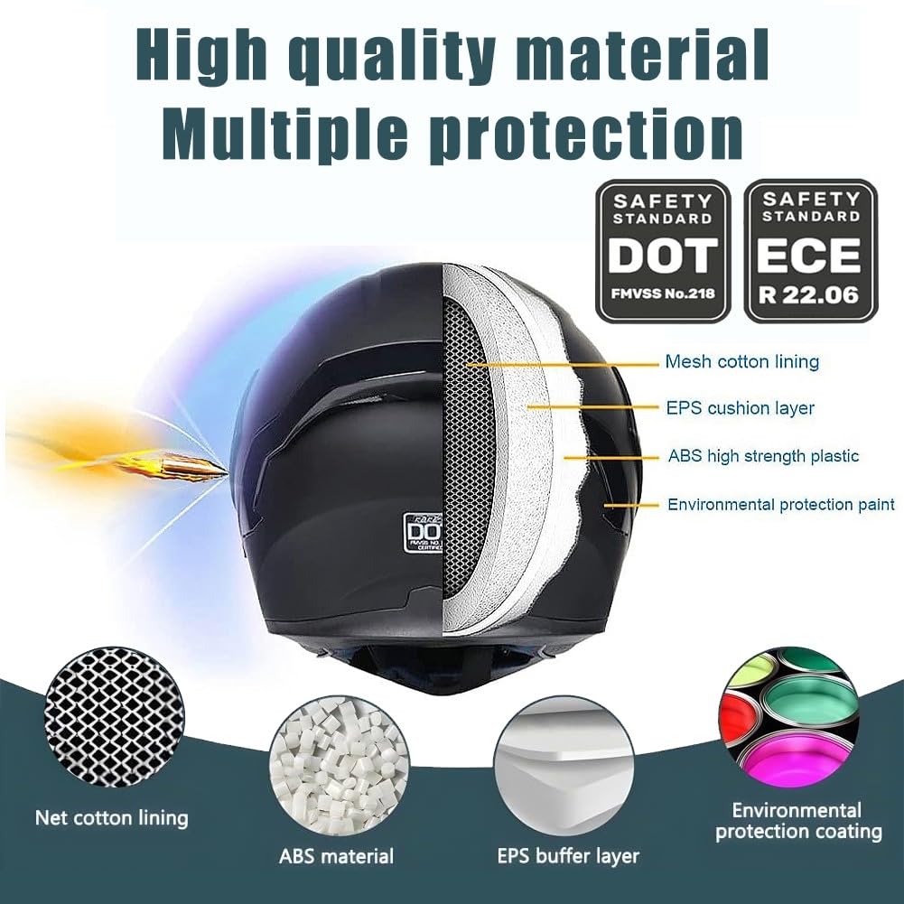 DOT Approved Flip Up Full Face Modular Motorcycle Helmet Q932270