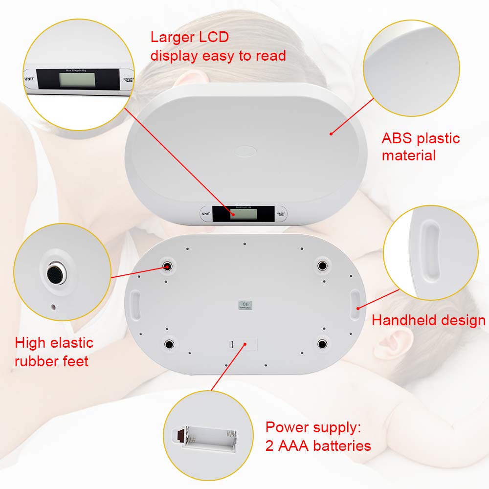 High Precision Digital Baby Scale with LCD Display F12124