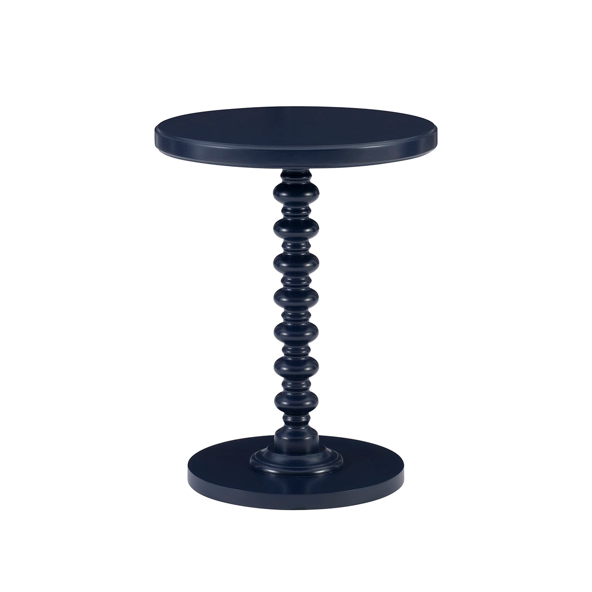 Round Navy Blue Pedestal Accent Table J655979