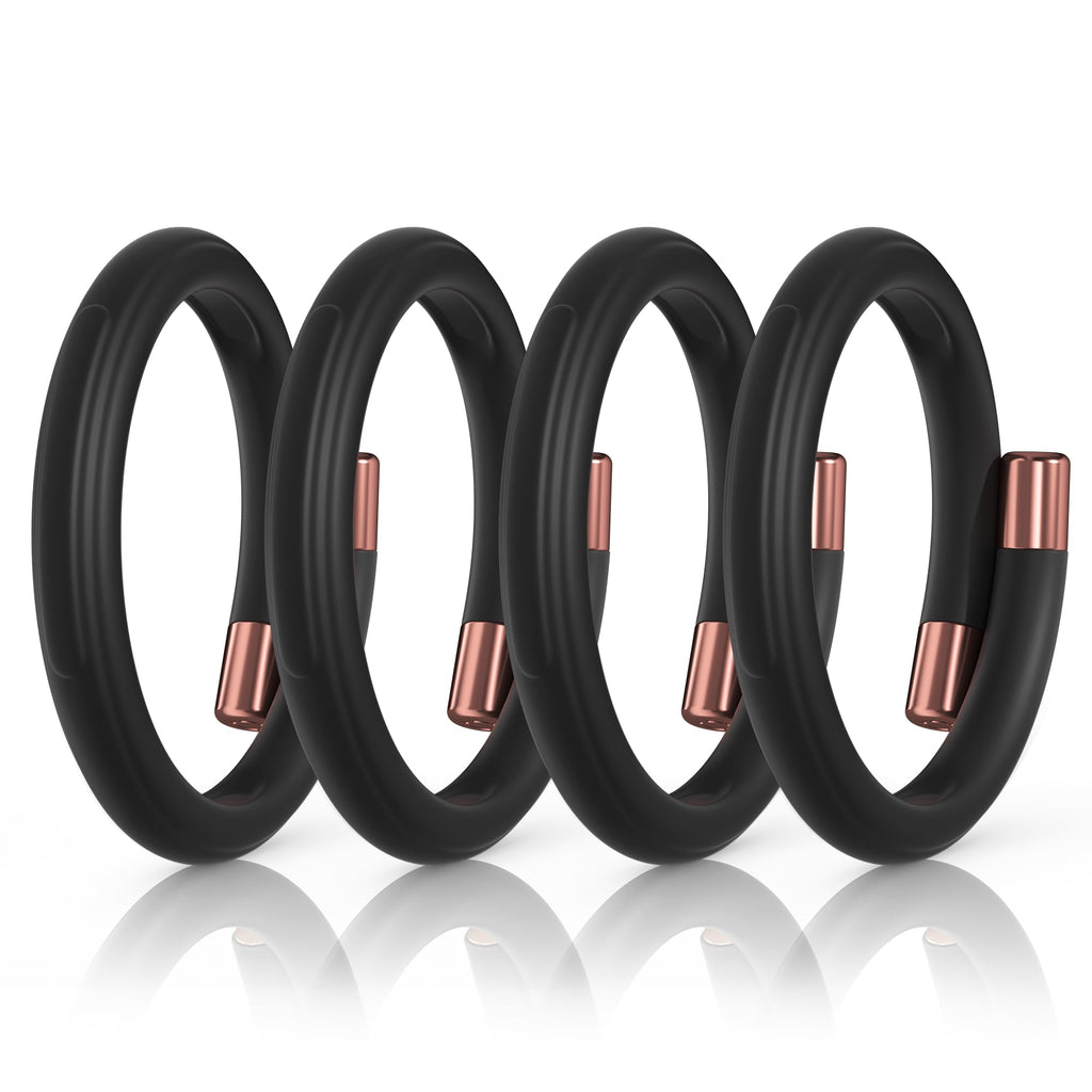 Black 4 Pack Mosquito Repellent Bracelets H491