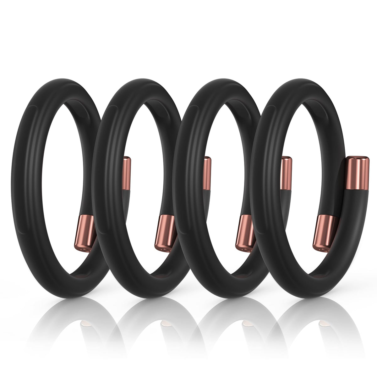 Black 4 Pack Mosquito Repellent Bracelets H491