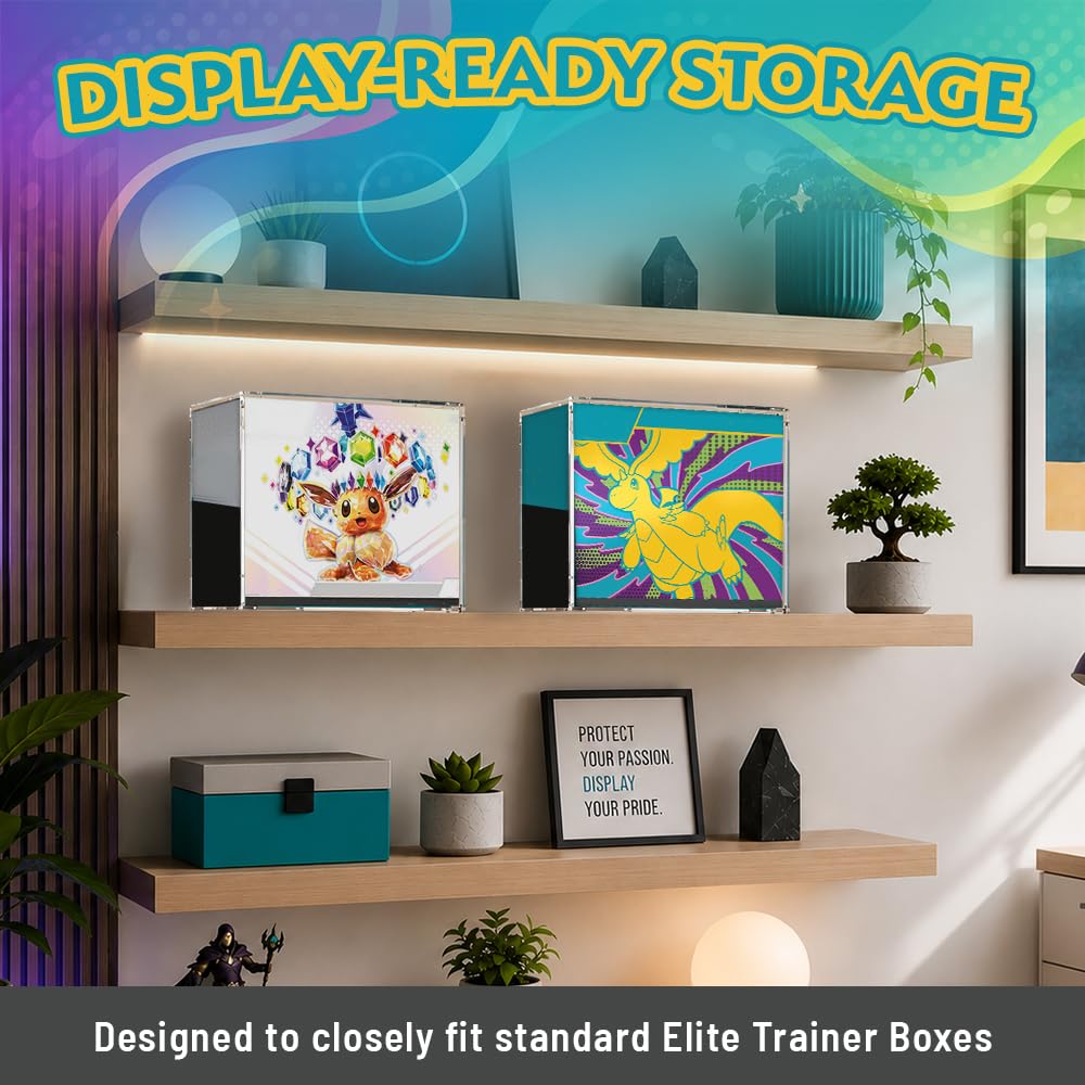 Ultra Clear Acrylic Magnetic Lid Card Storage Display Case F9043