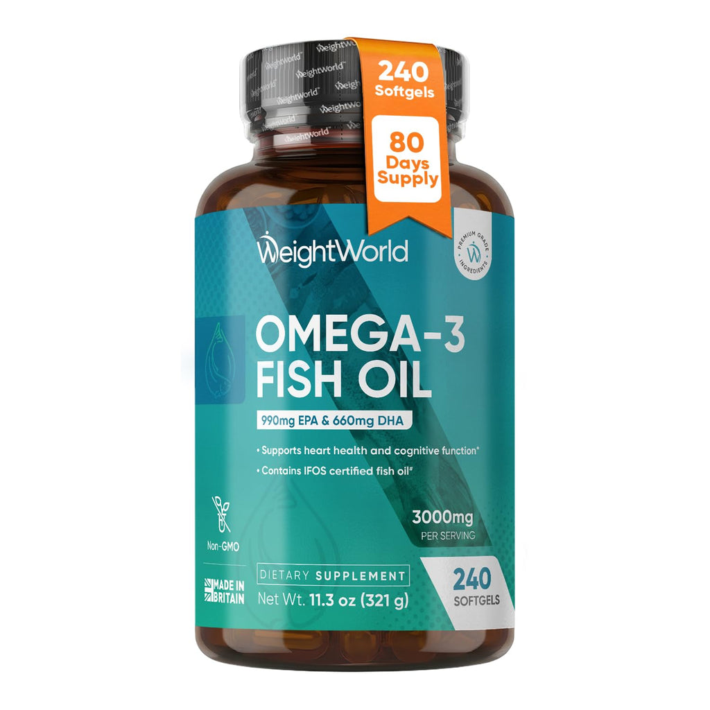 Omega 3 Fish Oil 3000mg 240 Softgels L143829