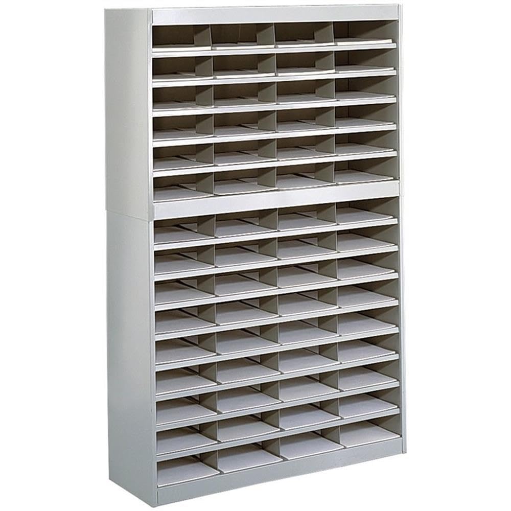 60 Letter Size Compartments Gray Literature Organizer T53236
