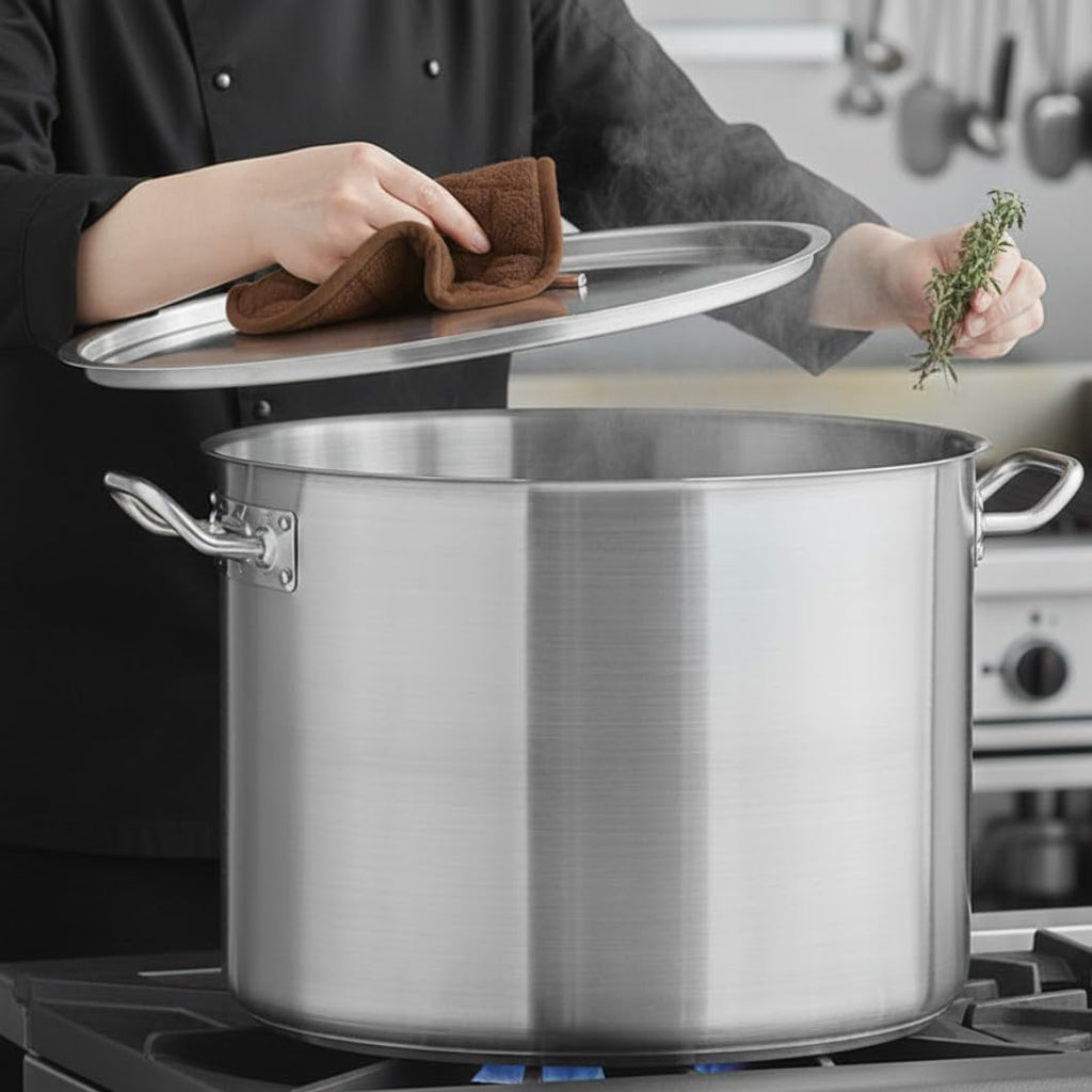 40 qt. Stainless Steel Stock Pot with Lid Y30793