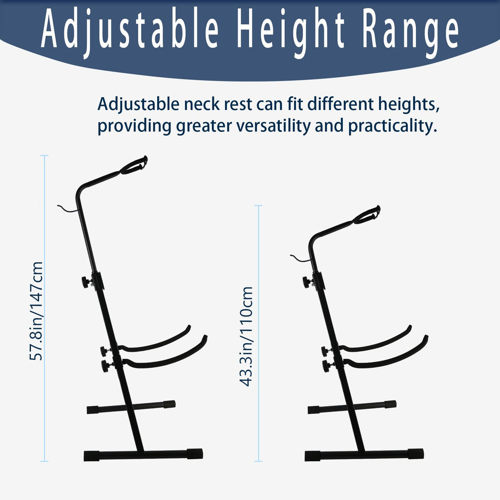 Double Bass Stand, Sturdy and Portable Upright Bass, Black W989893