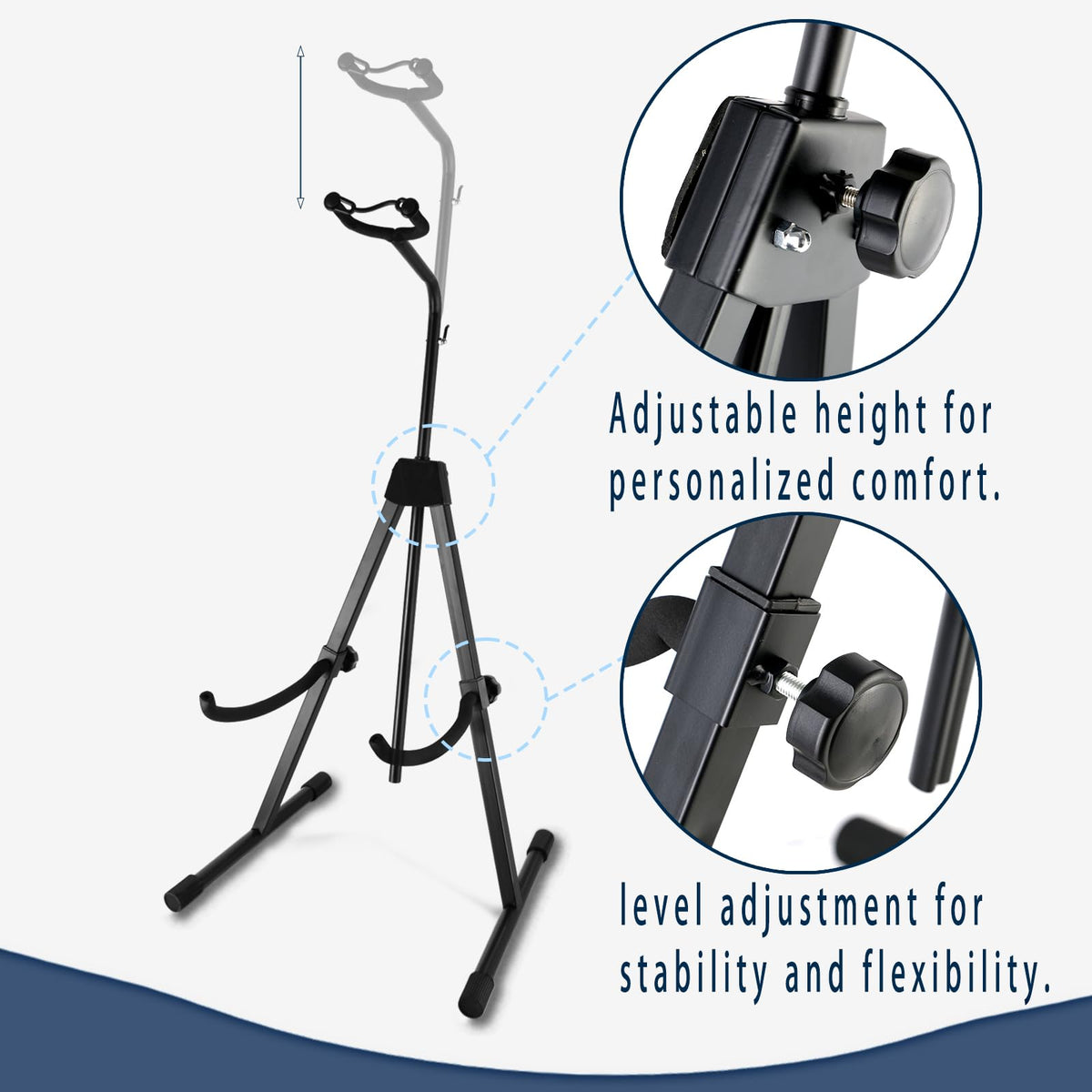 Double Bass Stand, Sturdy and Portable Upright Bass, Black W989893