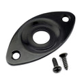 Black Curved Recessed Oval Guitar Jack Plate O683375