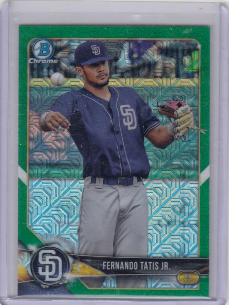 2018 Bowman Mega Box Chrome Green #BCP114 Fernando Tatis Jr. Baseball Trading Card G597224