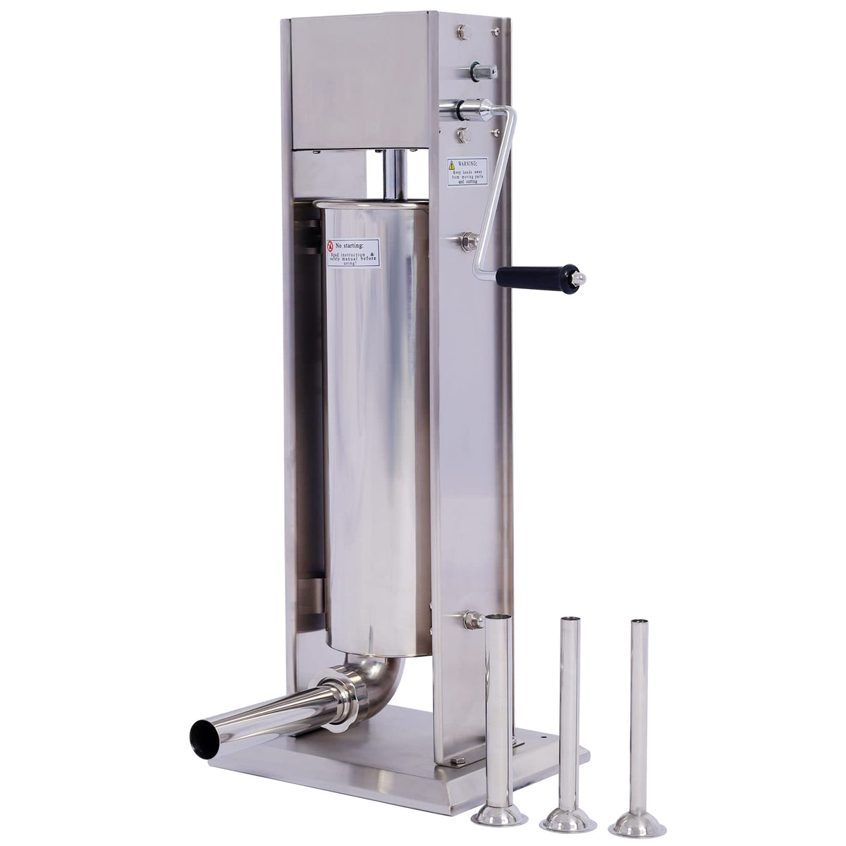 15LB Stainless Steel Vertical Sausage Stuffer with 4 Nozzles D501216