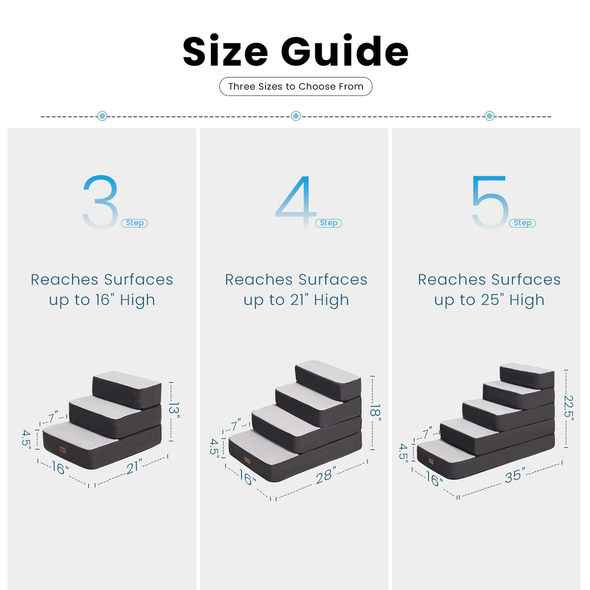 4-Step Adjustable Foldable Non-Slip Dog Stairs H175120