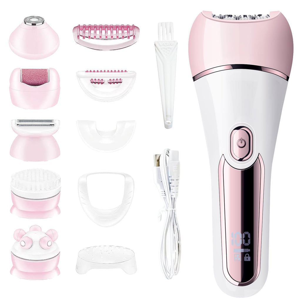 6 in 1 IPX7 Waterproof Rechargeable Epilator J747412