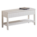 Solid Wood Shoe Bench with Storage E966912