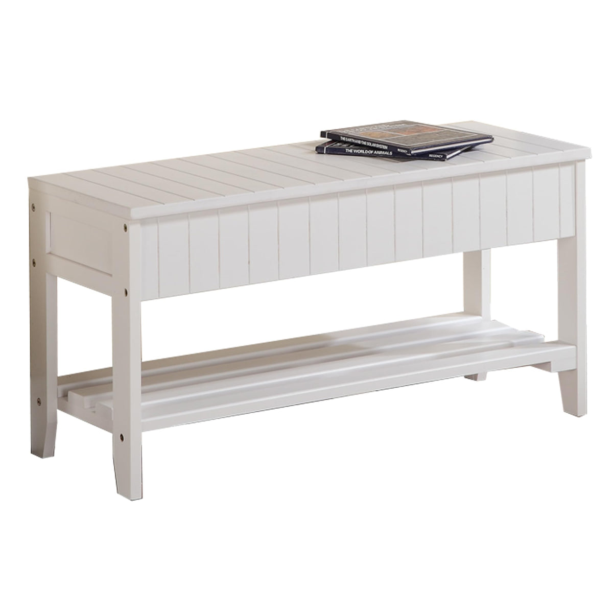 Solid Wood Shoe Bench with Storage E966912