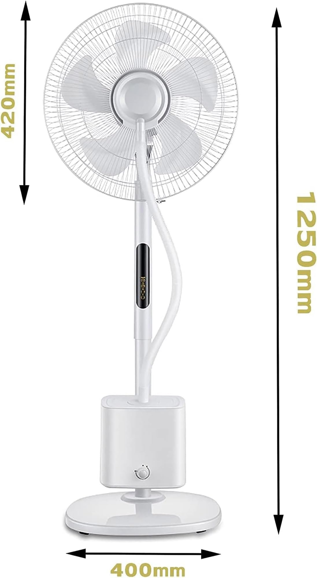 Oscillating Misting Pedestal Fan with Remote Control, 3-Speed, 16-inch W1704