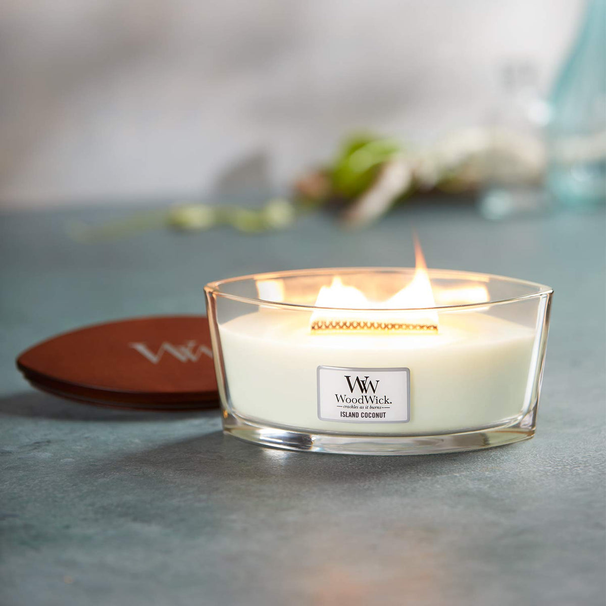 Island Coconut Scented Candle with Crackling Wick H434329