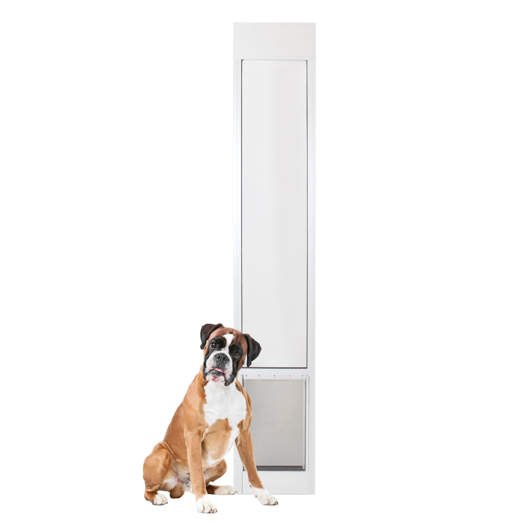 Sliding Glass Pet Door, Large, White U4942
