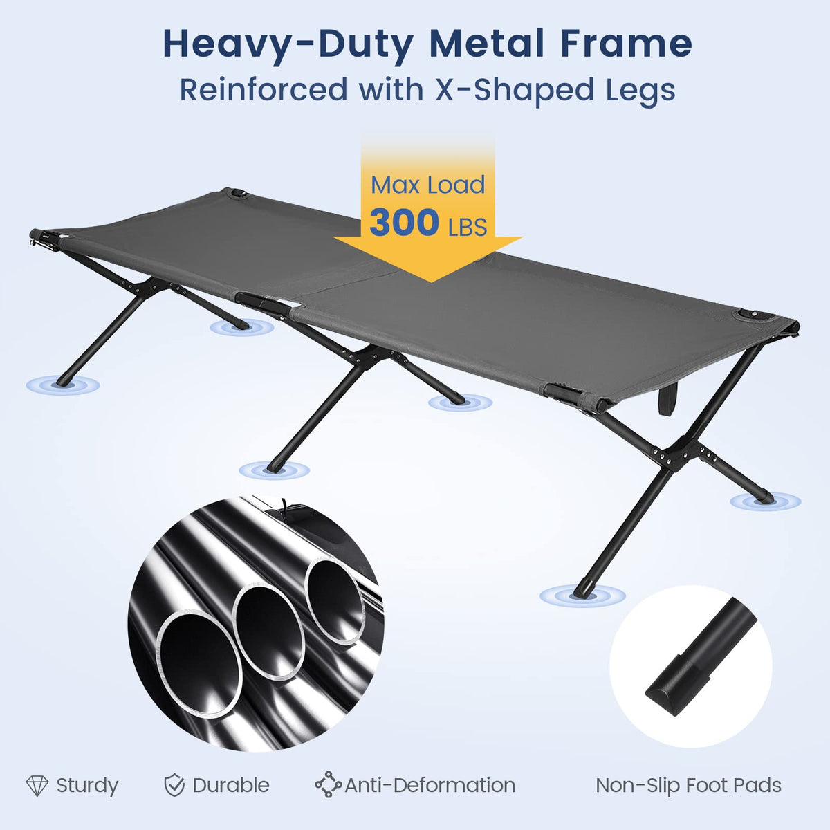 Folding Camping Cot with Carrying Bag X279