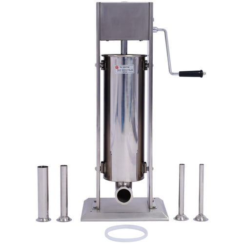 15LB Stainless Steel Vertical Sausage Stuffer with 4 Nozzles D501216