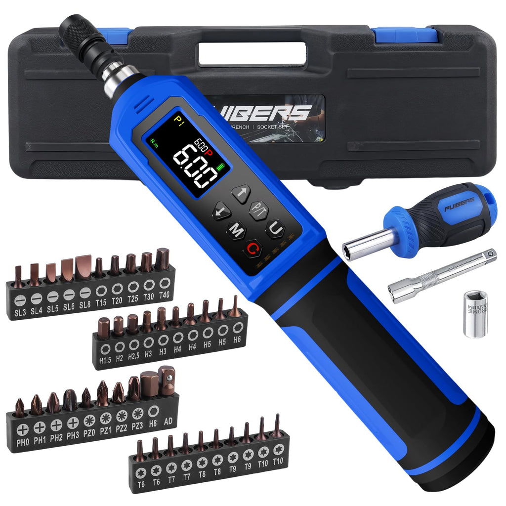 46 Pcs Digital Torque Screwdriver Set 1/4" Adjustable J7630