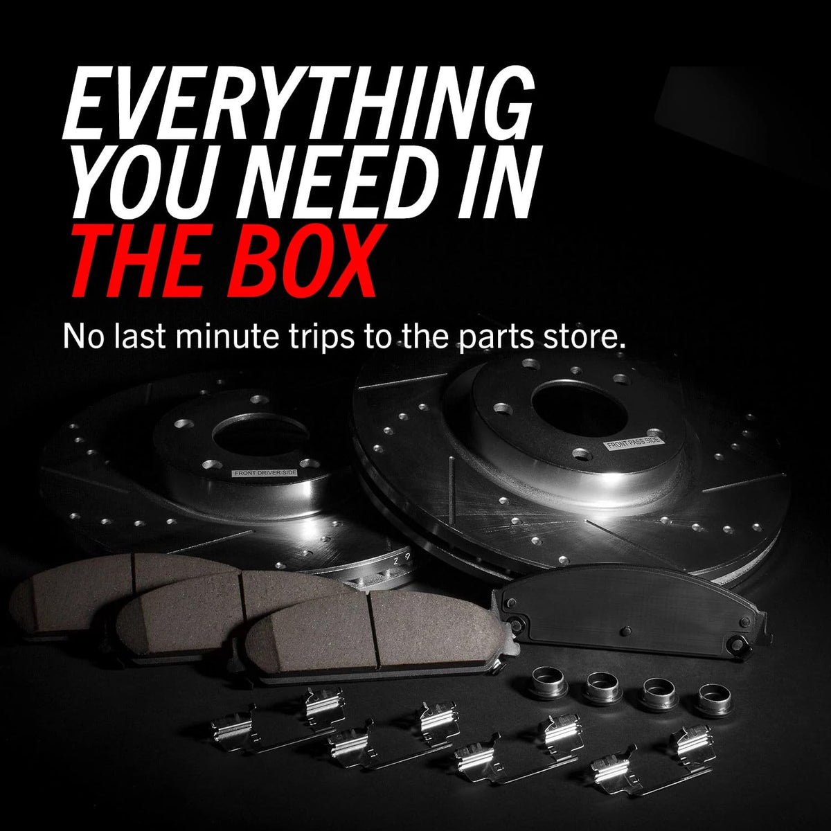 Brake Pad & Rotor Kit Front & Rear Q490607