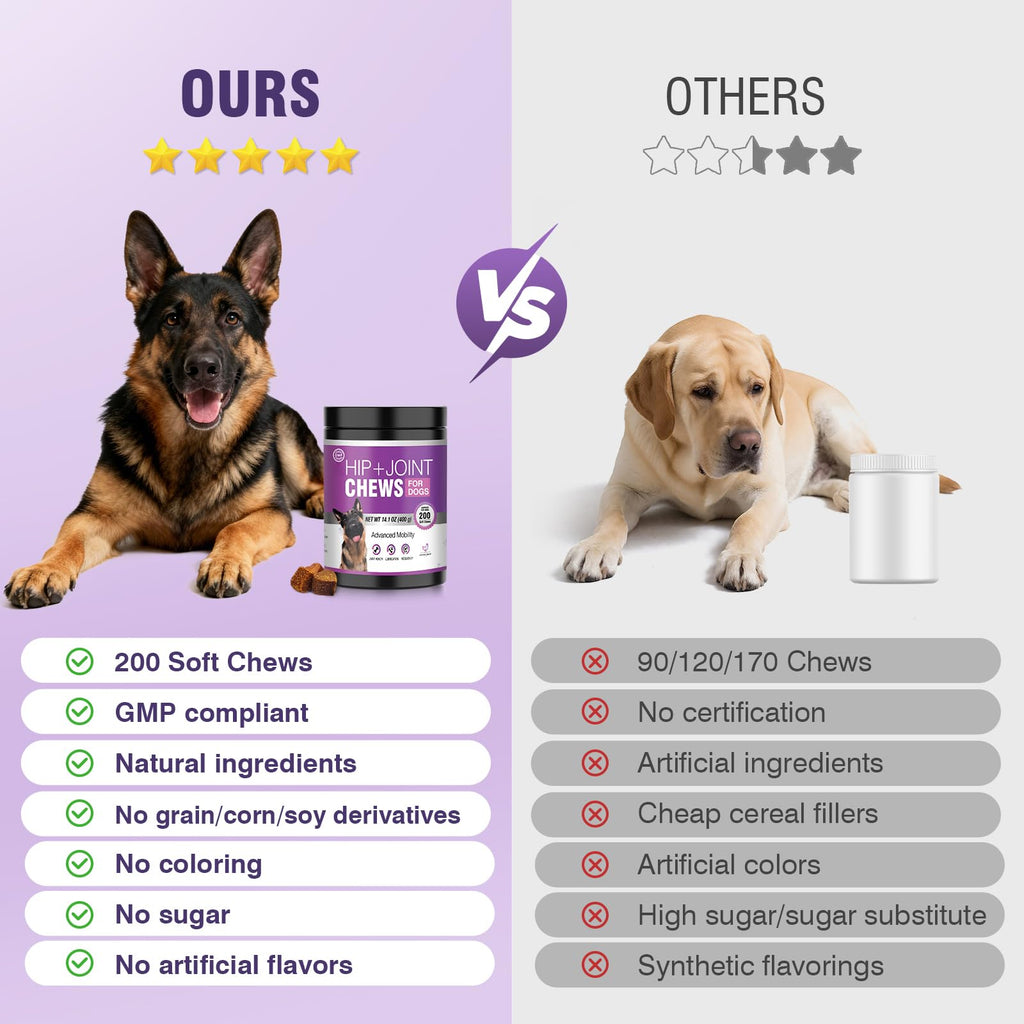 Glucosamine Chondroitin MSM Joint Supplement for Dogs 200 ct E1969