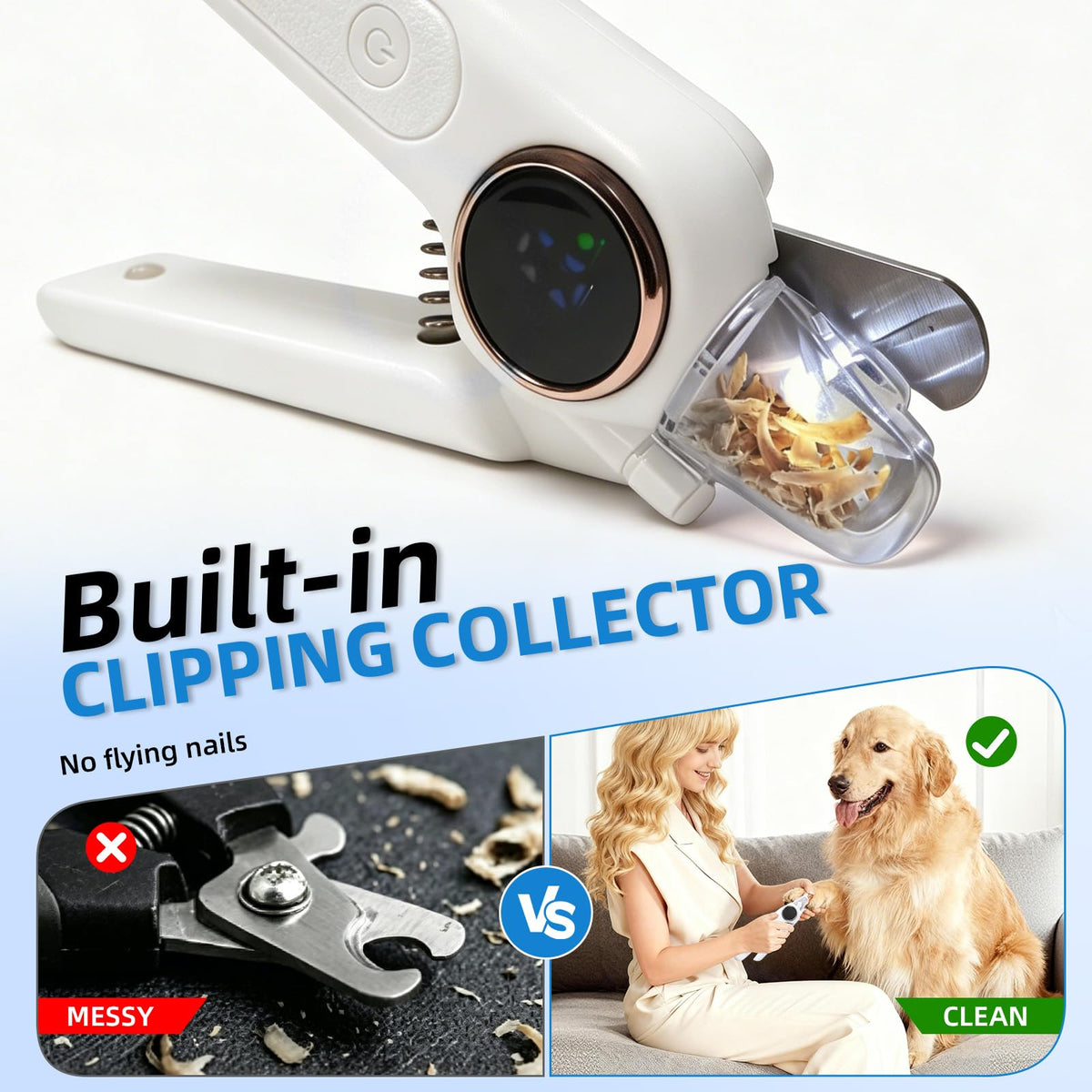 2-in-1 Dog Nail Clippers & Grinder with LED Light S3487