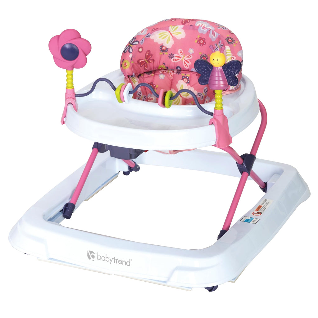 Activity Walker with Toy Bar, Front Wheels, Tray, Adjustable Height and Fold Frame M978