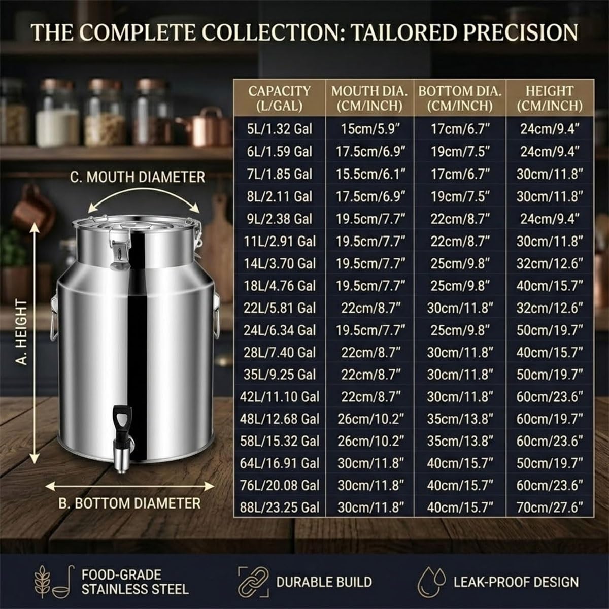 Stainless Steel Beverage Dispenser with Faucet E9236