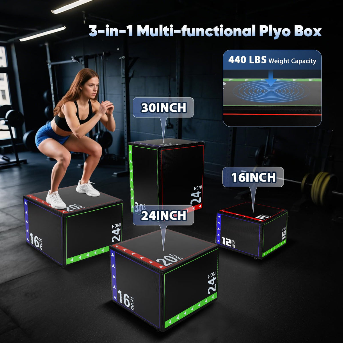 3 in 1 Foam Plyometric Jump Box O759