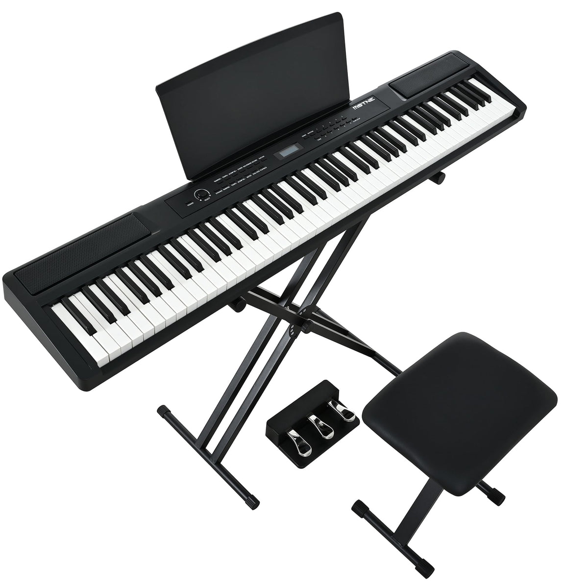 88 Key Weighted Digital Piano with Bench and 3 Pedal Unit V14405
