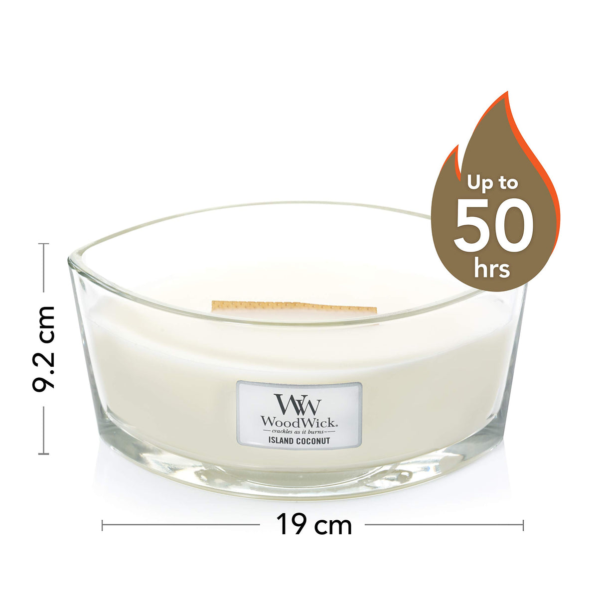Island Coconut Scented Candle with Crackling Wick H434329