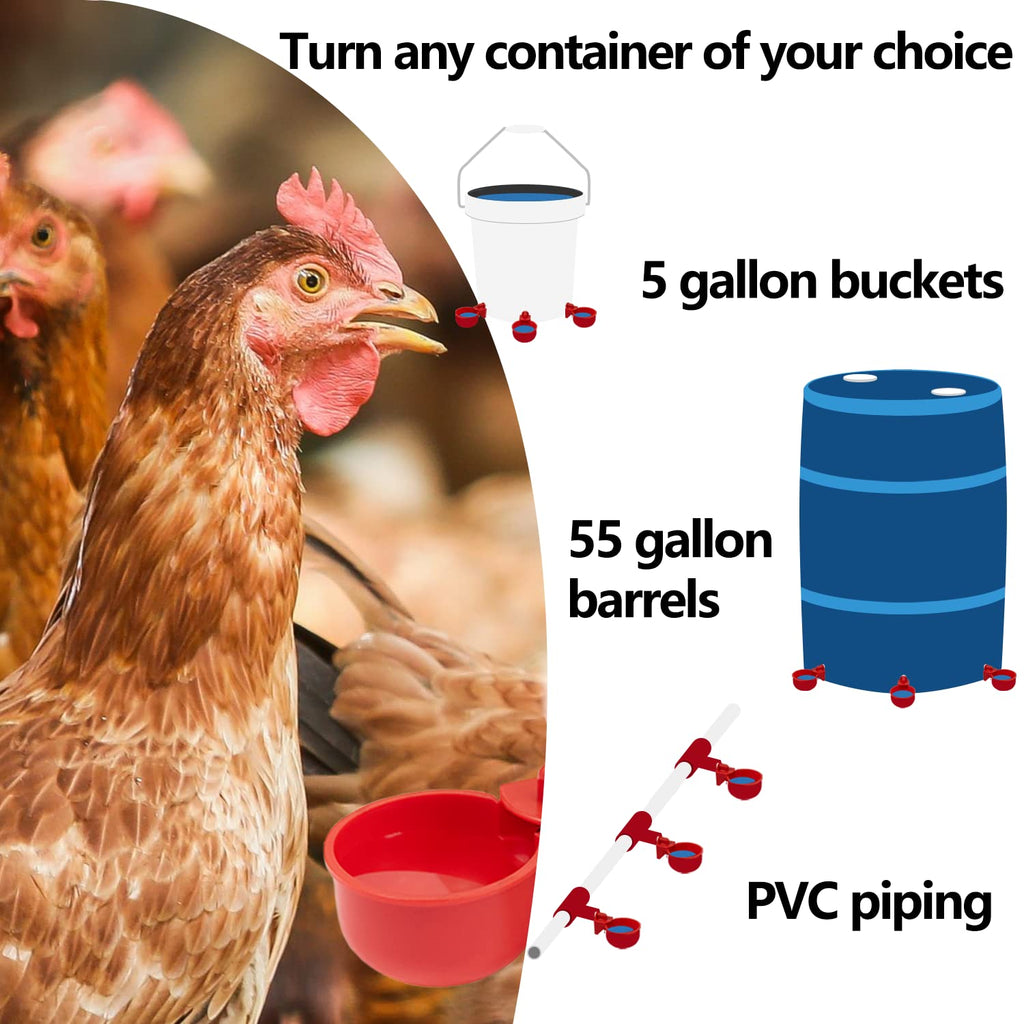 Automatic Poultry Waterer Kit 5 Gallon 12 Pack D8623