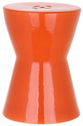 Orange Ceramic Garden Stool I8142