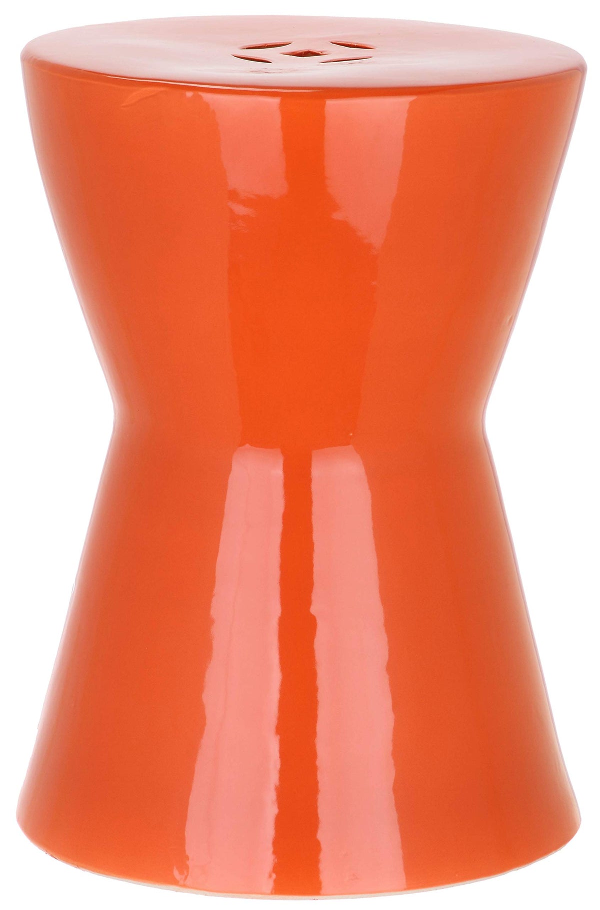Orange Ceramic Garden Stool I8142