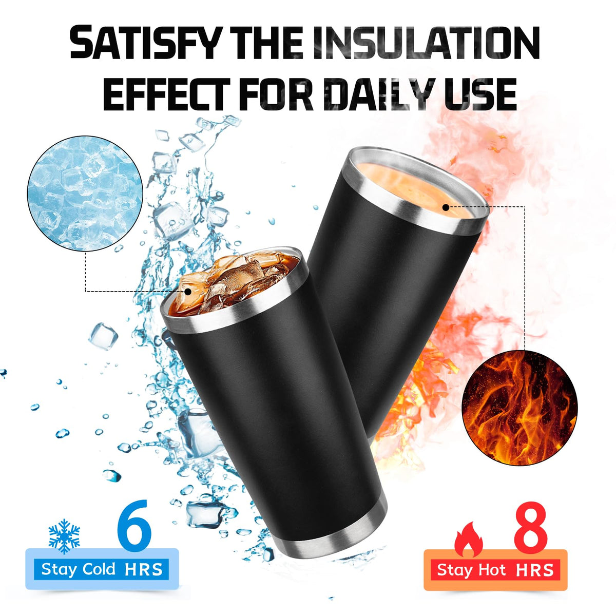 20oz Stainless Steel Insulated Tumbler with Lid I3213