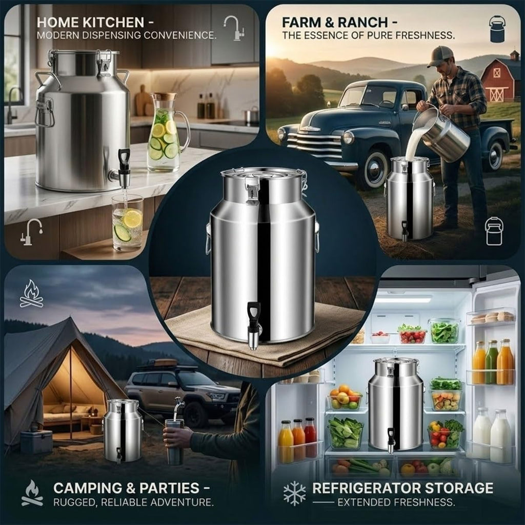 Stainless Steel Beverage Dispenser with Faucet E9236